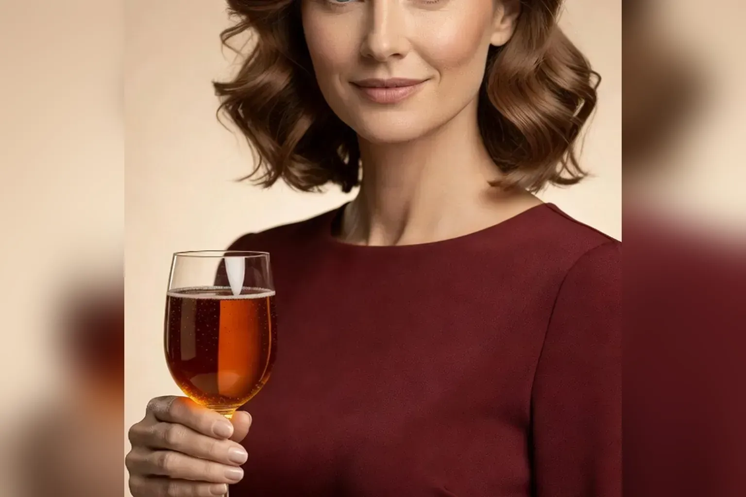 Portrait de Natalia Krasnoïarova, consultante boissons slaves, devant un samovar et des cruches de kvas et kompot