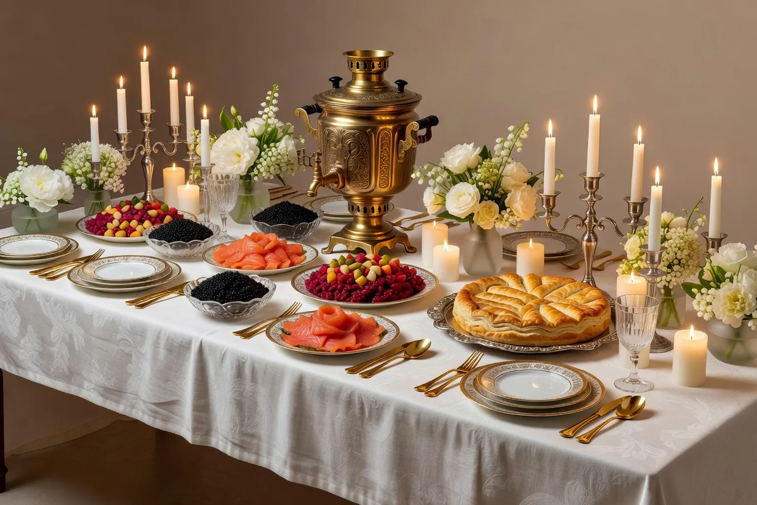 Buffet de mariage russe